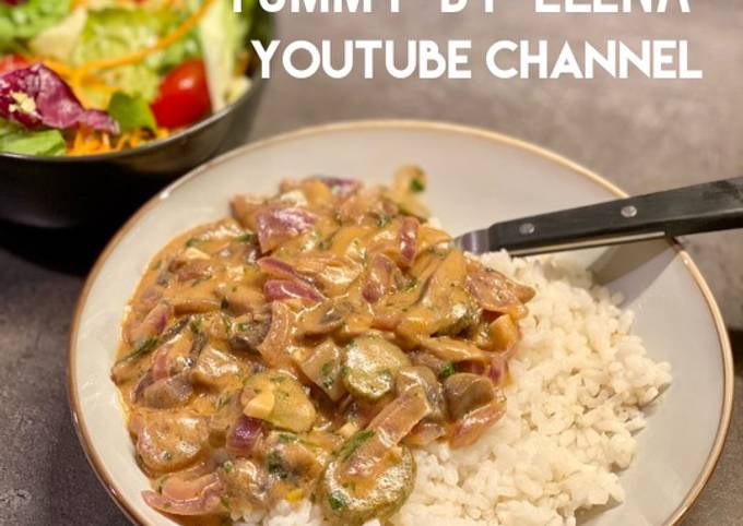 How to Make Mushroom Stroganoff l Easy and Delicious 20-minute Dinner l Vegetarian