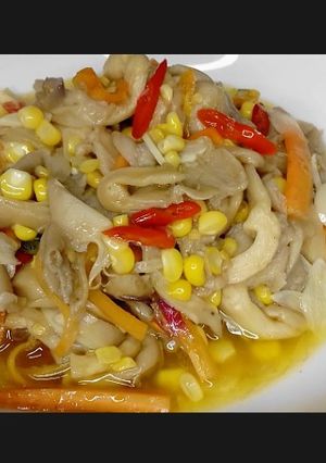 Foto resep Tumis jamur tiram wortel dan jagung