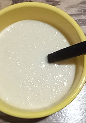 Una foto de Vitina con leche