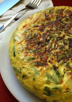 Una foto de Tortilla de espárragos trigueros