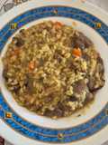 Asaduras de pollo con arroz