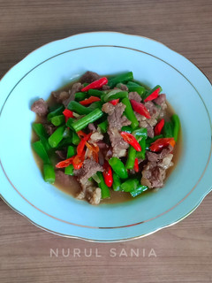 Foto resep Tumis buncis daging pedas