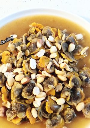 Hình của món Sò Huyết Xào Me - Si Ngam w Tamarind sauce.