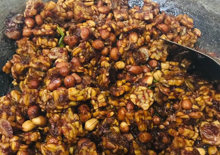 Resep Bumbu Dapur Tempe kering kacang pedas