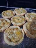 Canastitas de cebolla y crema de choclo