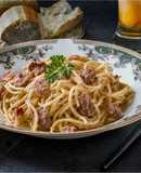 Spaghetti carbonara percal