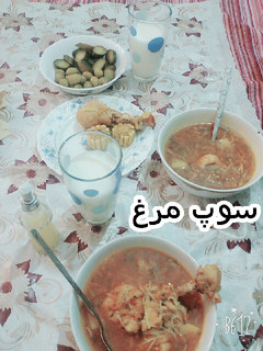 عکسی از دستور سوپ مرغ