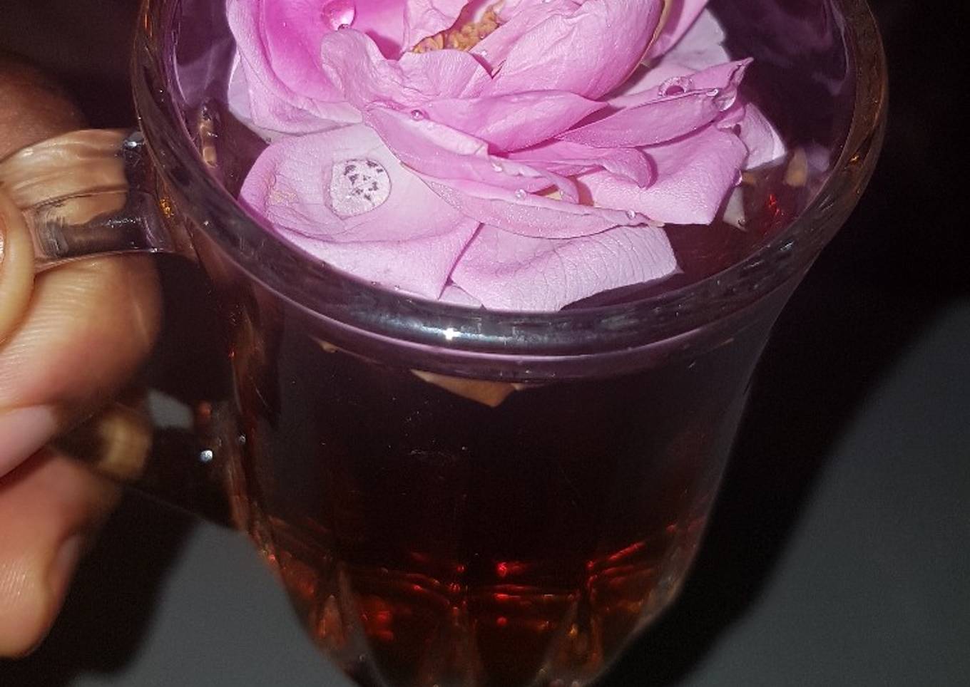 Pink rose tea