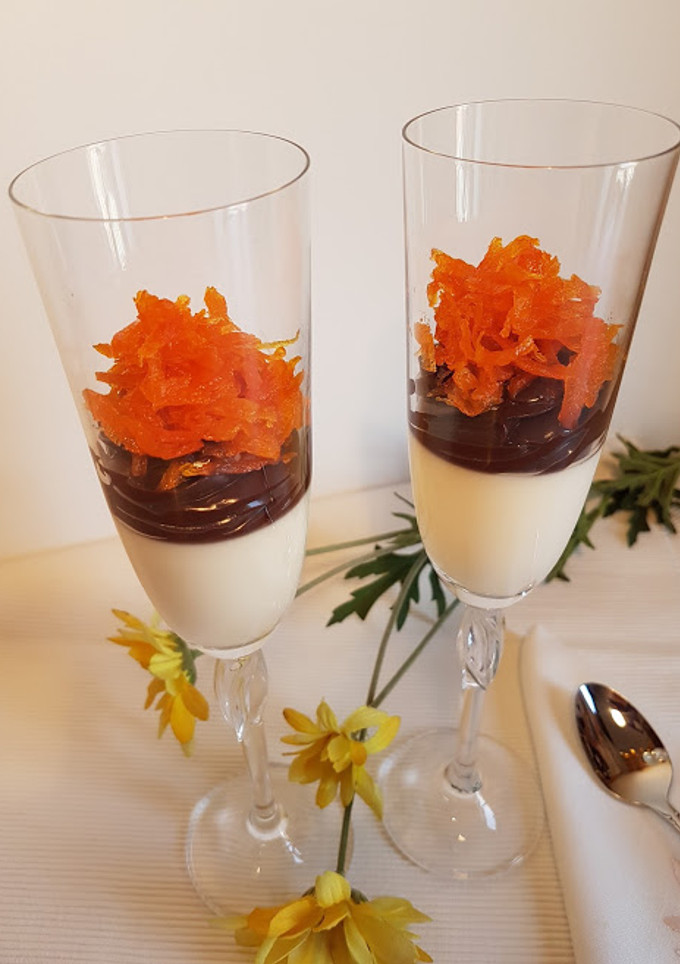 Una foto de Trifle de zanahoria, chocolate y nata!