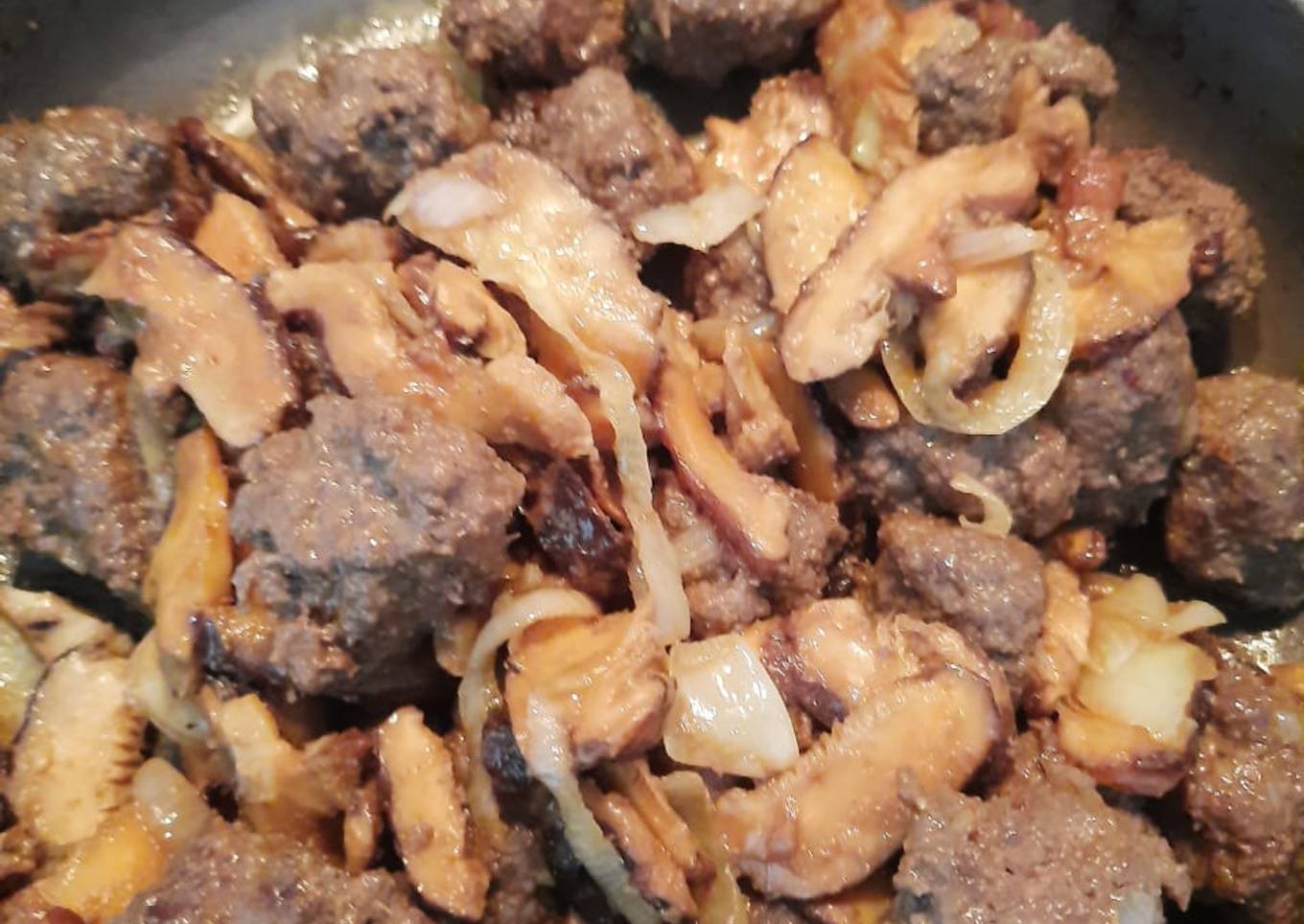 Bola bola daging & shitake masak kecap