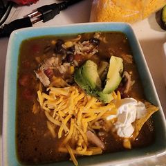 A picture of Chicken Tortilla Soup.