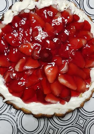 Una foto de Tarta de frutillas🍓🍓🍓de Diana de Salto(Vez.As.)Argentina
