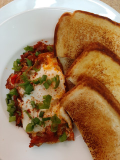 A picture of Shakshuka..quick brunch😊.