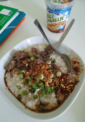 Foto resep Bubur ayam ati ampela ala anak kos di Jerman