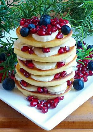 Amerikai palacsinta rizsliszttel recept fotója