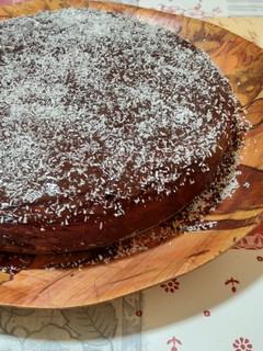 Una foto de Bizcocho de zanahoria con chocolate