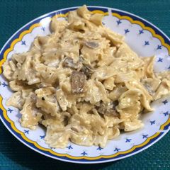 A picture of Creamy Mushrooms Farfalle Pasta.