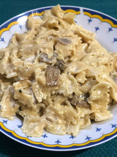 A picture of Creamy Mushrooms Farfalle Pasta.