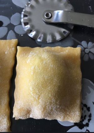 Une photo de Raviolis ricotta persil comté