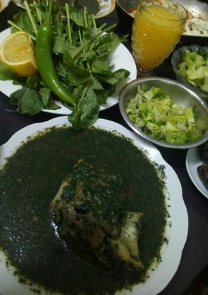 صورة لوصفة ملوخية بلحمة