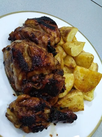 Easy Way Make Glazed chicken and potatoes the Delicious So Delicious