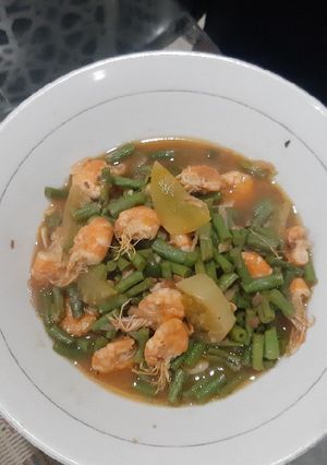 Foto resep 4. Tauco kacang panjang dan udang