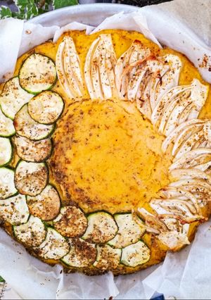 Foto di S-formato di zucca, zucchine e finocchi