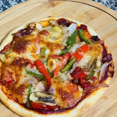 A picture of No oven pizza.