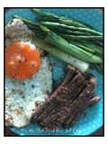 1Pan Miso Steak, French Beans, Leek & Egg