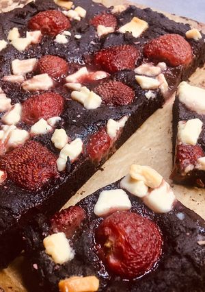 Epres cukormentes brownie recept fotója