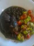 Frijoles negros con pata de puerco (Olla de cocción lenta, slow c)