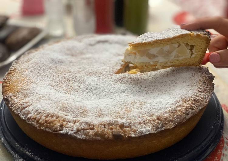 Crostata morbida con ricotta e pere 🍐