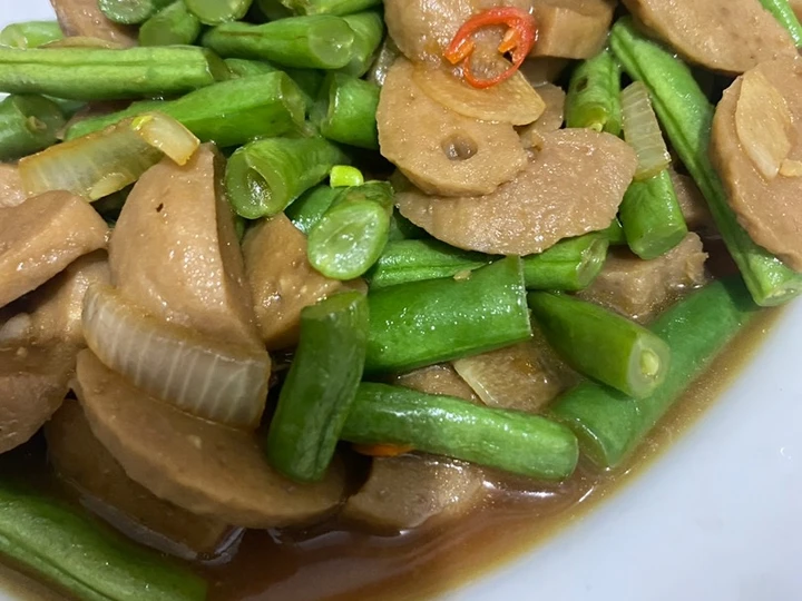 Cara Gampang Menyiapkan Resep Tumis buncis baso saos bulgogi yang Menggugah Selera Anti Ribet, Mantap