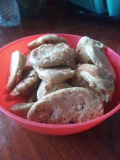 Una foto de Plátanitos envueltos en hotcakes