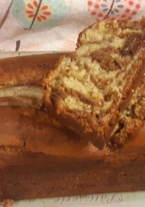 Une photo de Cake banana bread marbré