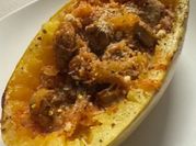 A picture of marinara with italian sausage