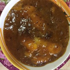 A picture of Kache Aam ki launji/ chutney.