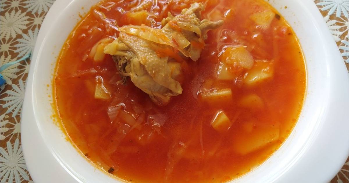 Борщ С Курицей Фото