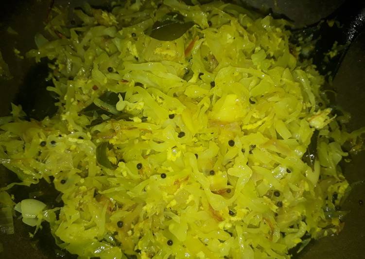 Cabbage thoran kerala style