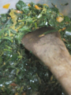 A picture of Stir fried kienyeji vegetables.