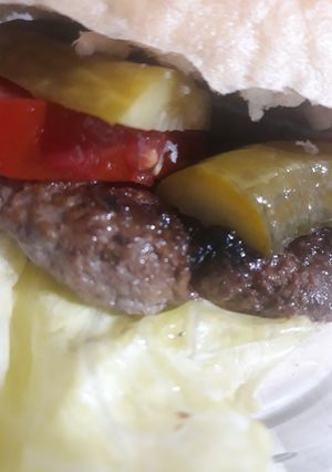 عکسی از دستور همبرگر