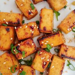 A picture of Marinated Korean BBQ Tofu.