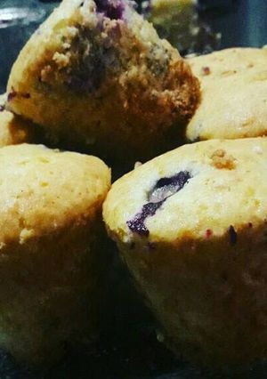 Una foto de Maffins de arándanos fácil