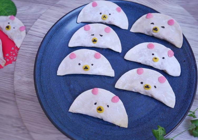 Gyoza wortel Rilakkuma(isi sayur & ayam)