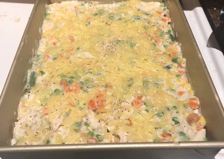 Step-by-Step Guide to Make Any-night-of-the-week White sauce cheesy chicken casserole