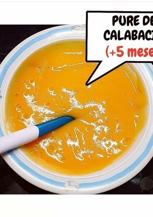 Una foto de Ideas para bebés/ puré de calabaza
