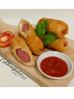 Foto resep Roti tawar goreng isi sosis