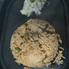 A picture of Matar pulao.