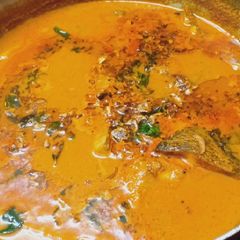 A picture of Kerala coconut fish curry.