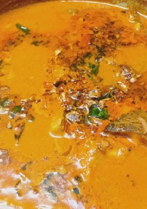 A picture of Kerala coconut fish curry.